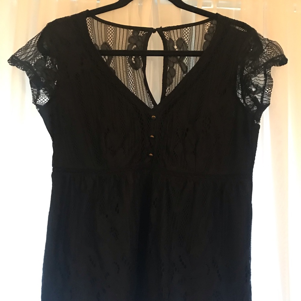Maurices Black Lace Top
